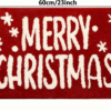 Red Christmas decorative carpet (suitable for bathroom/living room/bedroom), featuring plush flocked three-dimensional texture + strong non-slip backing + soft skin-friendly details, focusing on creating a Christmas atmosphere and practical non-slip features, suitable for Christmas party venue decoration, home holiday renewal, and cross-border Christmas gift purchasing groups. - Image 4