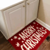 Red Christmas decorative carpet (suitable for bathroom/living room/bedroom), featuring plush flocked three-dimensional texture + strong non-slip backing + soft skin-friendly details, focusing on creating a Christmas atmosphere and practical non-slip features, suitable for Christmas party venue decoration, home holiday renewal, and cross-border Christmas gift purchasing groups. - Image 2