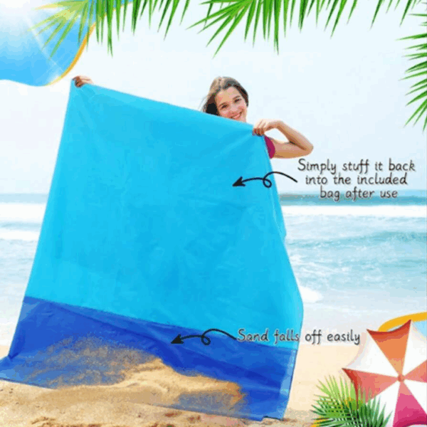 Ultra-Large Beach Blanket Sand-Resistant Waterproof Beach Mat | 8x10FT for 4-6 People, Quick-Dry & Lightweight | For Beach Trips, Picnics, Camping, Pool Parties | Ideal for Summer Vacations, Family Holidays, Beach Weddings