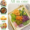 Title：2 Sets Disposable/Reusable Party Plates + Square Ice Bowls + Fresh-Keeping Trays | Stackable & Leak-Proof | For Birthday Parties, BBQs, Outdoor Picnics | Ideal for Christmas, New Year’s Eve, Summer Gatherings - Image 3