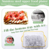 Title：2 Sets Disposable/Reusable Party Plates + Square Ice Bowls + Fresh-Keeping Trays | Stackable & Leak-Proof | For Birthday Parties, BBQs, Outdoor Picnics | Ideal for Christmas, New Year’s Eve, Summer Gatherings - Image 2