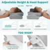Ergonomic Height-Adjustable Memory Foam Butterfly Neck Pillow | Support for Neck Pain Relief, Sleep & Office Use - Image 4