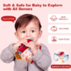 Baby Sensory Plush Toys - Soft Rattle & Crinkle Textures | Stimulate Sight, Touch for 0-12 Months Infants - Image 4