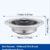 3-in-1 Pop-Up Kitchen Sink Drain Filter Plug | Anti-Clog, Strainer & Stopper | Easy to Install/Clean - Image 5