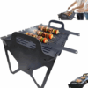 Foldable Stainless Steel Trough-Type Barbecue Grill | Portable for Camping, Picnics & Backyards - Image 6