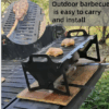 Foldable Stainless Steel Trough-Type Barbecue Grill | Portable for Camping, Picnics & Backyards - Image 2