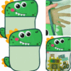 2-Piece Cute Dinosaur Bathroom Mesh Storage Bags | Suction Cup, Quick-Dry | Kids’ Bath Toy Organizer - Image 5