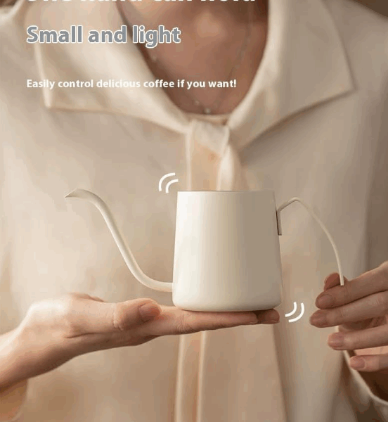 250ml Stainless Steel Gooseneck Coffee Pot | Precision Pour Spout | 304 Food-Grade for Home & Travel