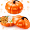 2-Piece Halloween Pumpkin Tray Set | Bamboo Candy/Snack Holders | Trick-or-Treat & Party Decor - Image 6