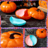 2-Piece Halloween Pumpkin Tray Set | Bamboo Candy/Snack Holders | Trick-or-Treat & Party Decor - Image 5