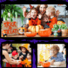 2-Piece Halloween Pumpkin Tray Set | Bamboo Candy/Snack Holders | Trick-or-Treat & Party Decor - Image 2