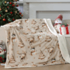 Christmas Atmosphere Decorative Blanket | Plush Fleece, Snowflake Pattern | Sofa & Bed Festive Decor - Image 6