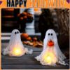 2-Piece Cute Halloween Ghost Decorations | Light-Up, Battery-Powered | Indoor/Outdoor Haunted Vibe - Image 5