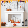 2-Piece Cute Halloween Ghost Decorations | Light-Up, Battery-Powered | Indoor/Outdoor Haunted Vibe - Image 2
