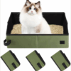 3-Piece Portable Foldable Cat Litter Container | Waterproof, Leak-Proof | Travel & Home Use - Image 7