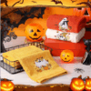 3-Piece Halloween Handkerchief Set | Cute Ghost/Pumpkin Embroidery | Cotton, Reusable - Image 5