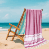 2-Pack Pure Cotton Bath/Beach Towels | Super-Sized Striped | Absorbent, Quick-Dry - Image 5
