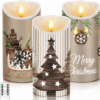 3-Piece Christmas Flameless Candle Set | Flickering LED, Timer | Festive Gift & Decor - Image 6