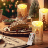 3-Piece Christmas Flameless Candle Set | Flickering LED, Timer | Festive Gift & Decor - Image 5