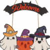 Halloween Wooden Hanging Front Door Sign | Spooky-Cute Design | Weather-Resistant Decor - Image 7