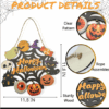 Halloween Wooden Hanging Front Door Sign | Spooky-Cute Design | Weather-Resistant Decor - Image 2