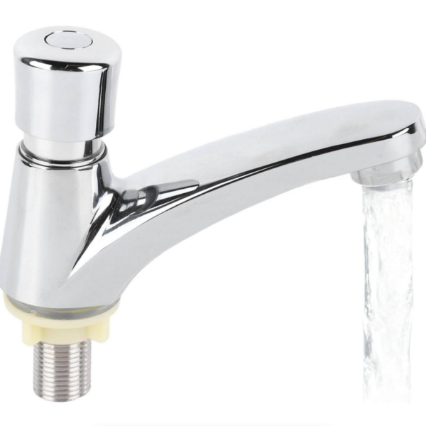 Water Tap, Single Cold Faucet Water Saver Faucet Time Delay Faucet Public Water Faucet Self Closing Water Tap for BathroomWater Tap, Single Cold Faucet Water Saver Faucet Time D…