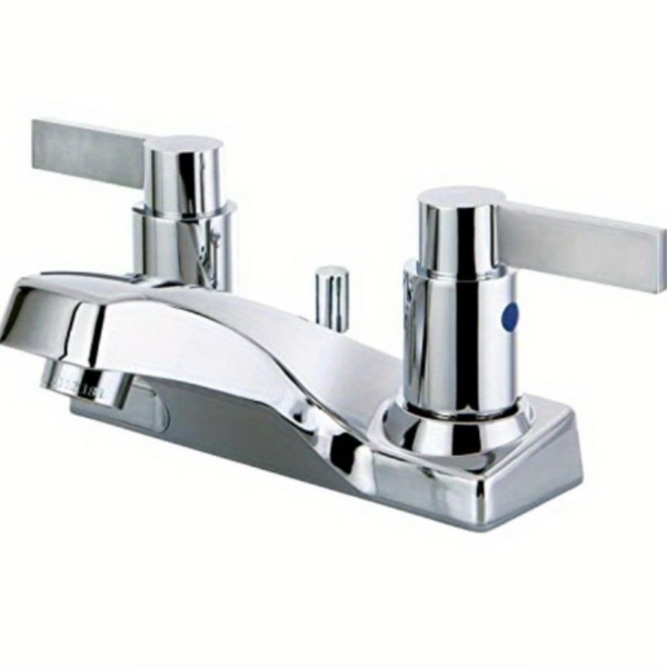 16-Inch Spout Reach NuvoFusion 4-Inch Centerset Lavatory Faucet with ABS Pop-Up | Polished Chrome, Classic Style, Wall Hanging Mount, Includes Installation Hardware