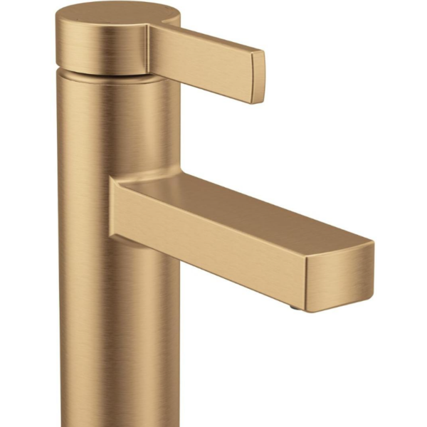 Chrome Modern One-Handle Single Hole Bathroom Faucet with Drain Assembly and Optional Deckplate for your Bath Sink, 84774